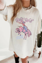 Load image into Gallery viewer, White Wild West Cowgirl Rodeo Graphic Tunic Tee
