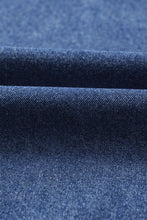 Load image into Gallery viewer, Beau Blue Short Sleeve Collared Chest Pocket Denim Mini Dress
