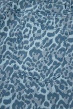 Load image into Gallery viewer, Rose Leopard Frayed Edge Wide Leg High Waist Jeans
