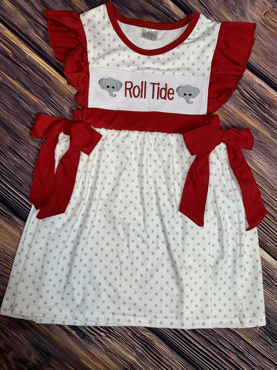 Roll Tide Embroidery/Applique Dress